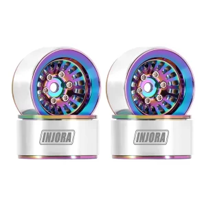 Aros beadlock INJORA Turbine 1.0" de aluminio para RC Crawler 1/18 1/24 (W1055)