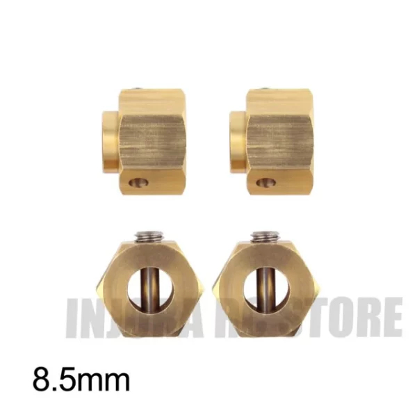 Hex extendido de latón INJORA de 12 mm para Traxxas TRX4 TRX6, 4 piezas
